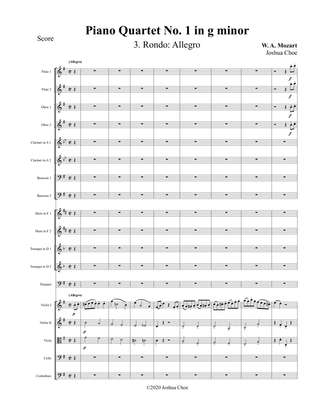 Book cover for Piano Quartet No. 1 in g minor, Movement 3