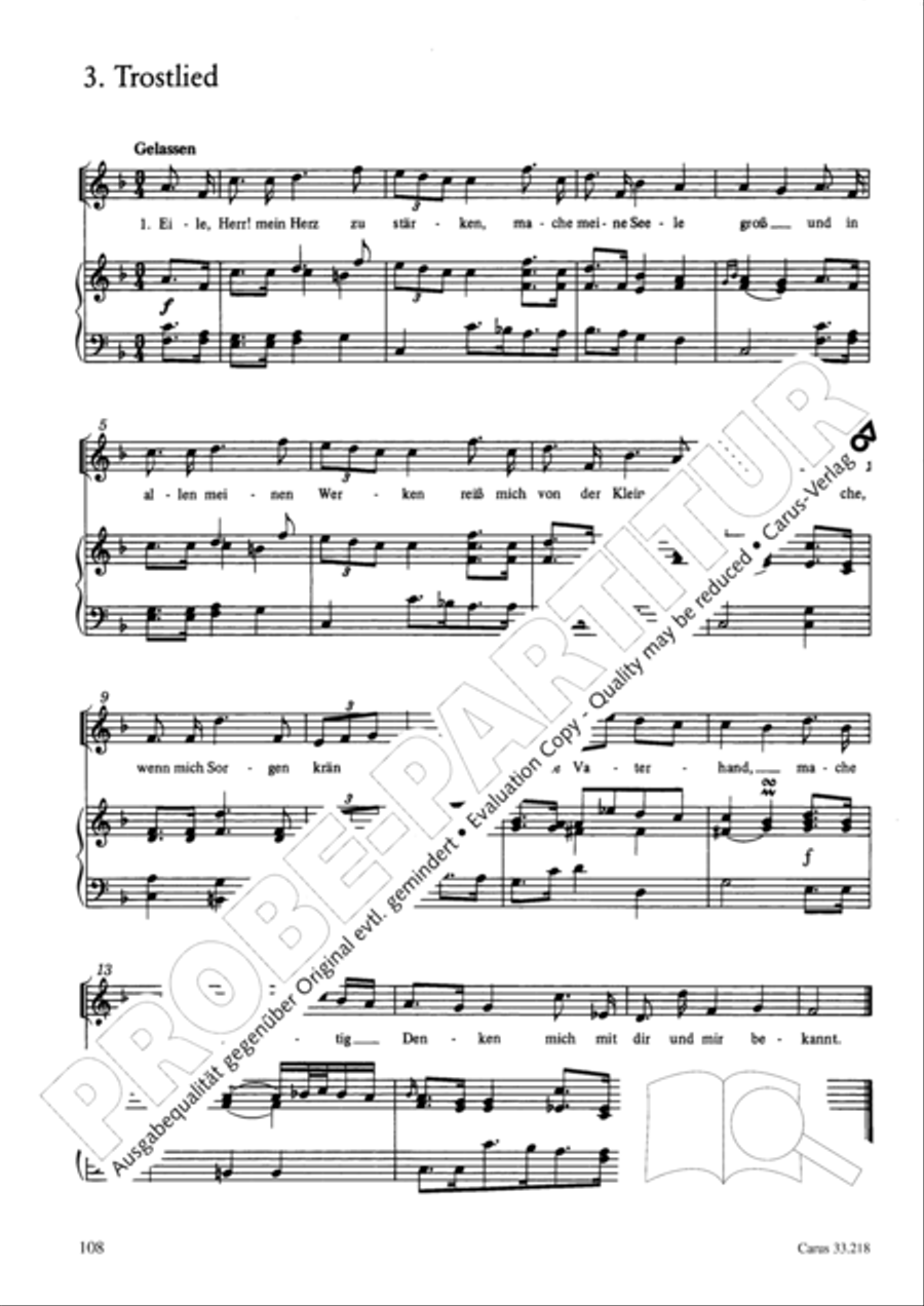 Geistliche Oden und Lieder (Gellert) Collection / Songbook scores gallery preview page 103