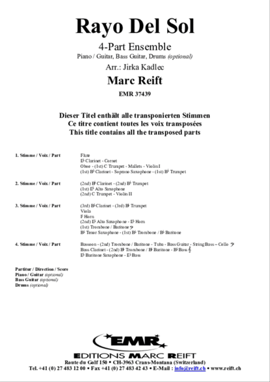 Rayo Del Sol Concert Band scores gallery preview page 2