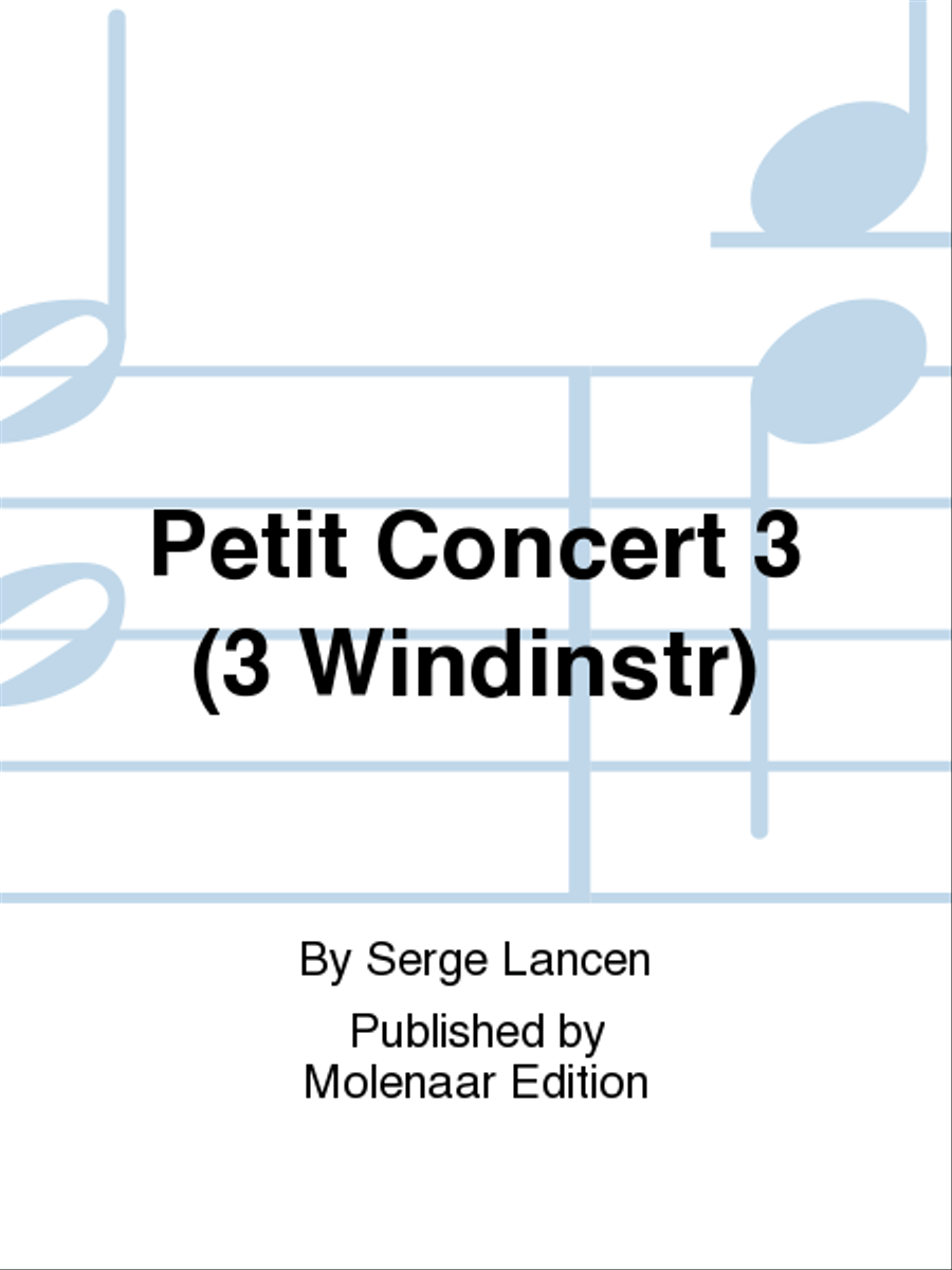 Petit Concert 3 (3 Windinstr) Horn scores gallery preview page 1