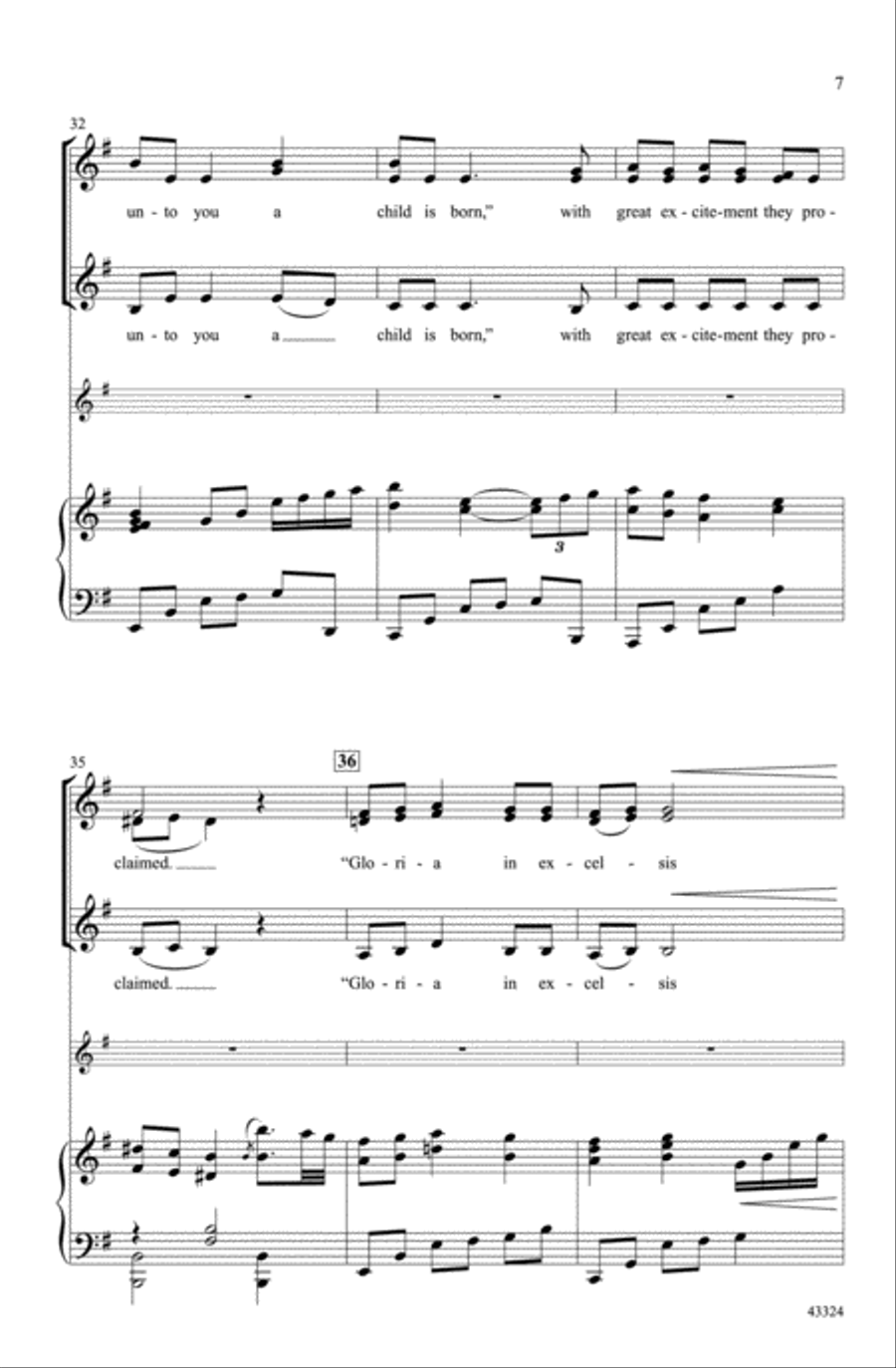 A Midwinter Carol Choir scores gallery preview page 6