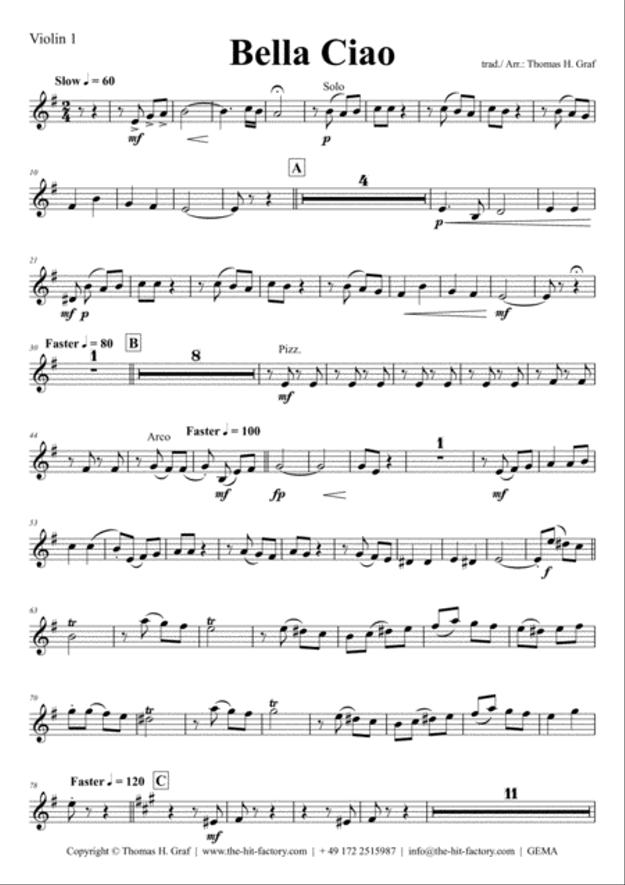 Bella Ciao - Italian Classic - String Orchestra String Orchestra scores gallery preview page 6