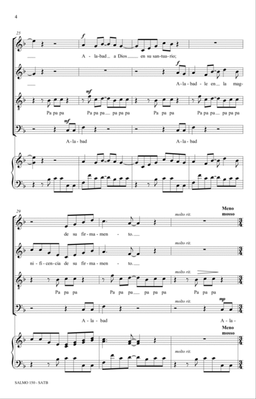 Salmo 150 Salmo 150 4-Part scores gallery preview page 4