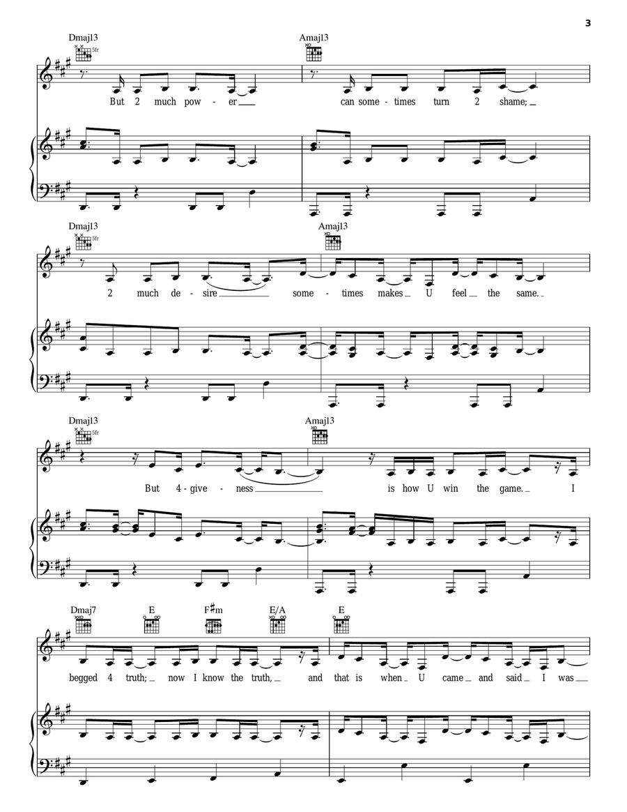 Beautiful, Loved And Blessed Piano, Vocal, Guitar scores gallery preview page 3