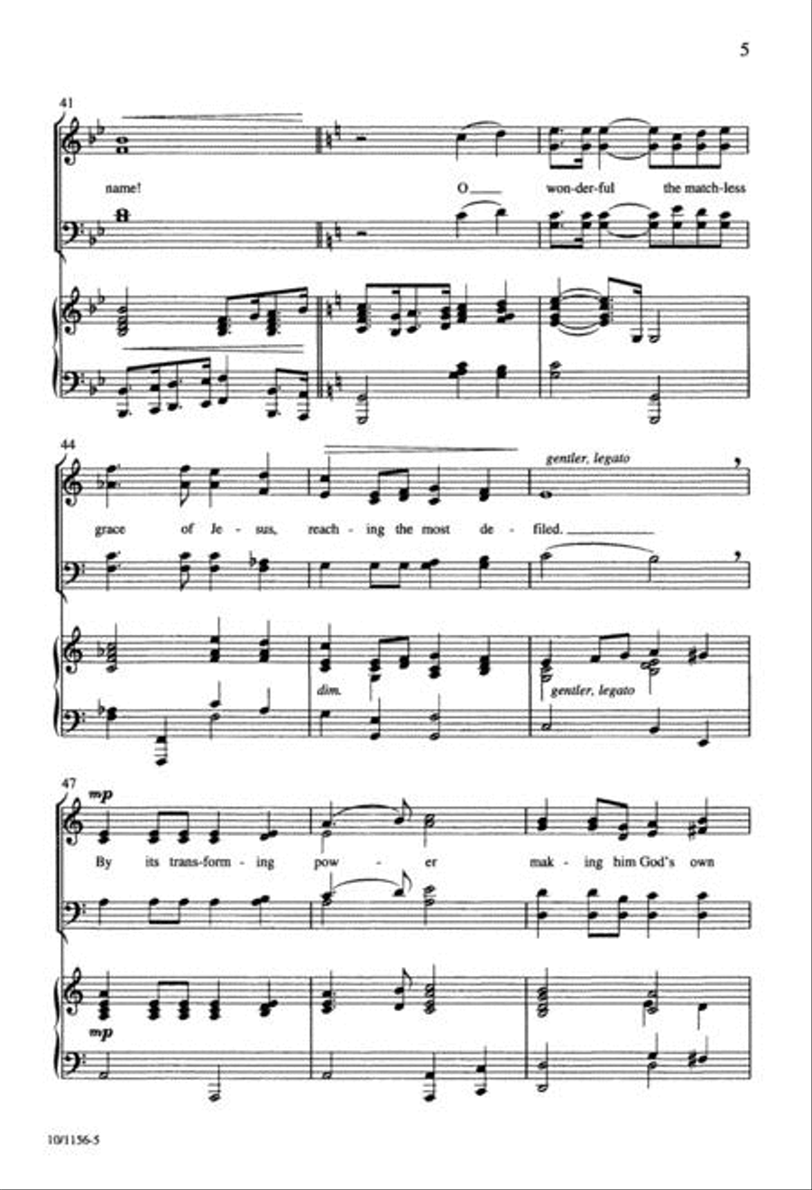 Wonderful Grace of Jesus Divisi scores gallery preview page 5