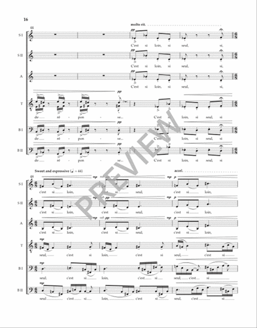 Trois Chansons Trois Chansons Divisi scores gallery preview page 17