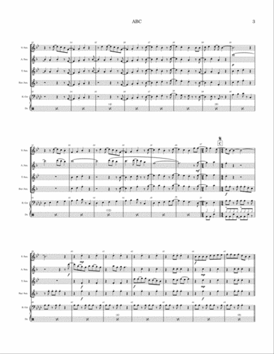 ABC Saxophone Quartet scores gallery preview page 3