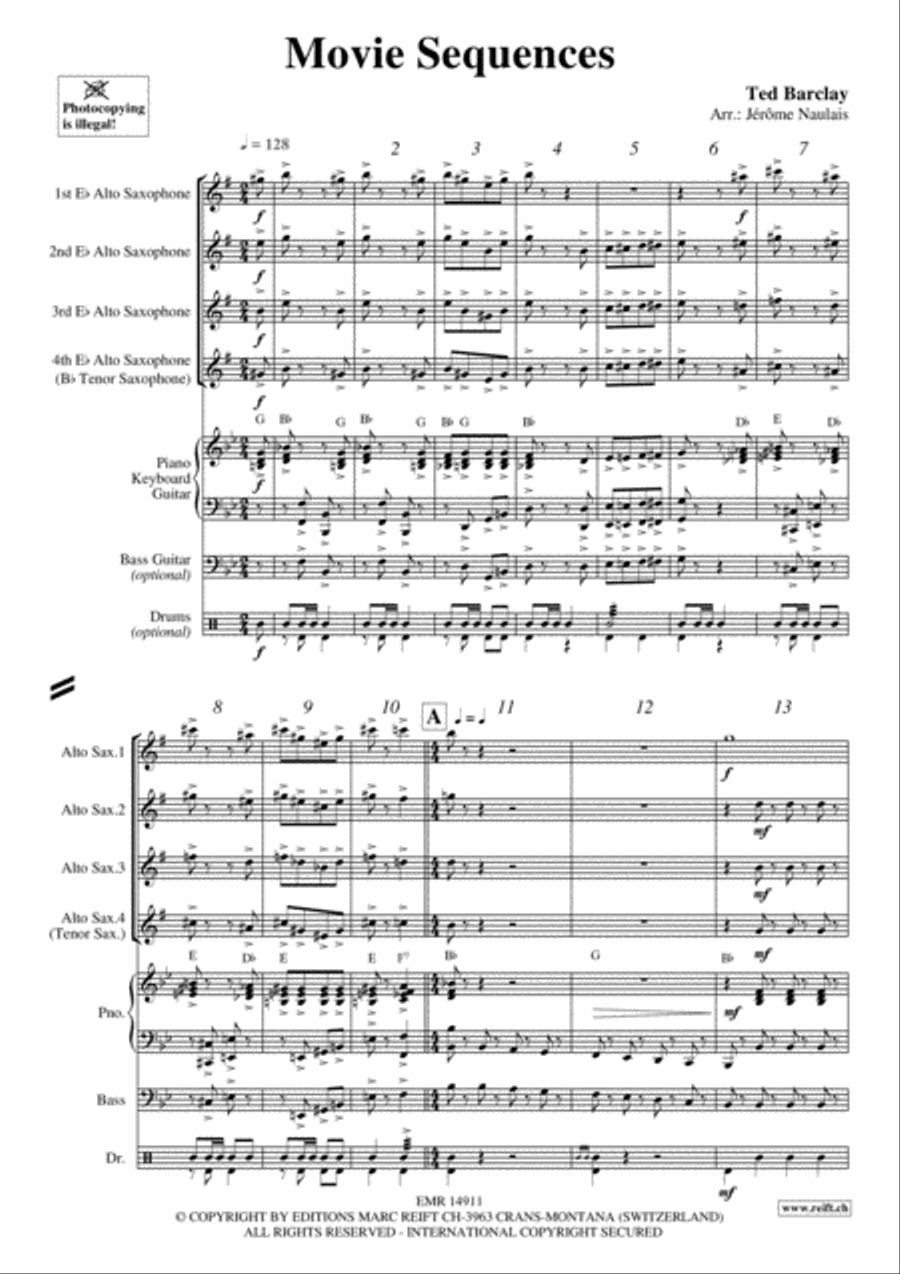 Movie Sequences Movie Sequences Alto Saxophone scores gallery preview page 3