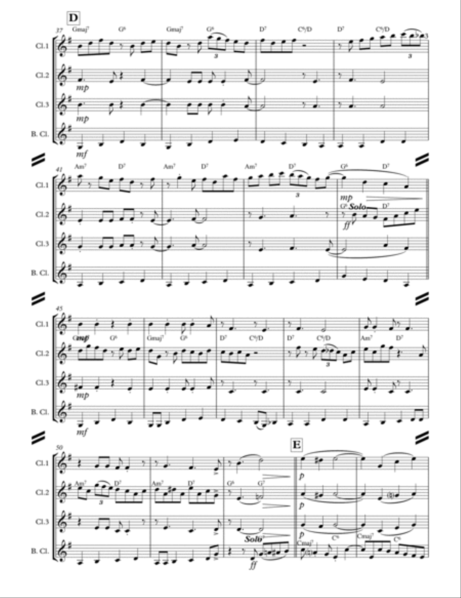 Rockin' Around The Christmas Tree Woodwind Quartet scores gallery preview page 4