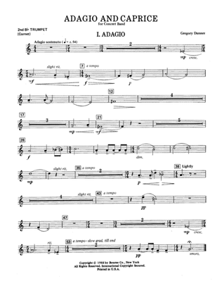 Adagio and Caprice - 2nd Bb Trumpet