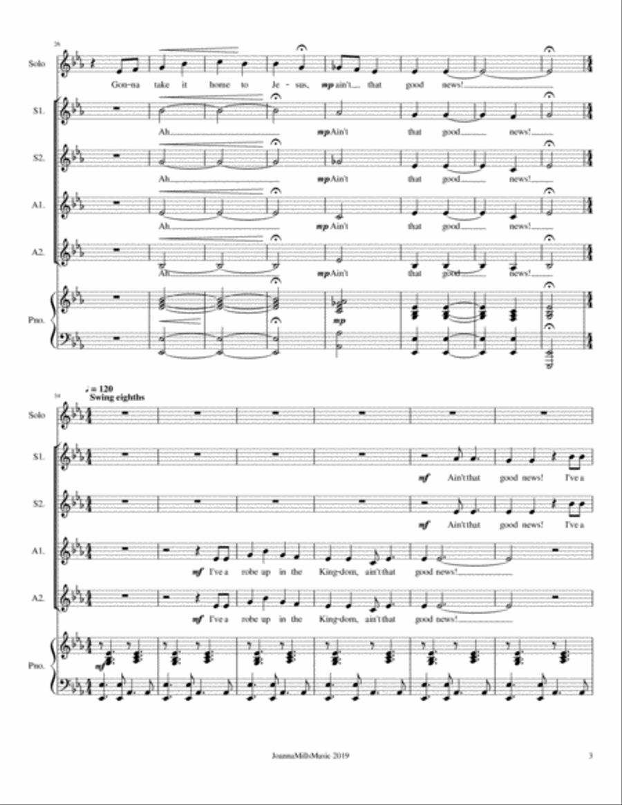Ain't That Good News / Shout for Joy (SSAA) SSAA scores gallery preview page 4