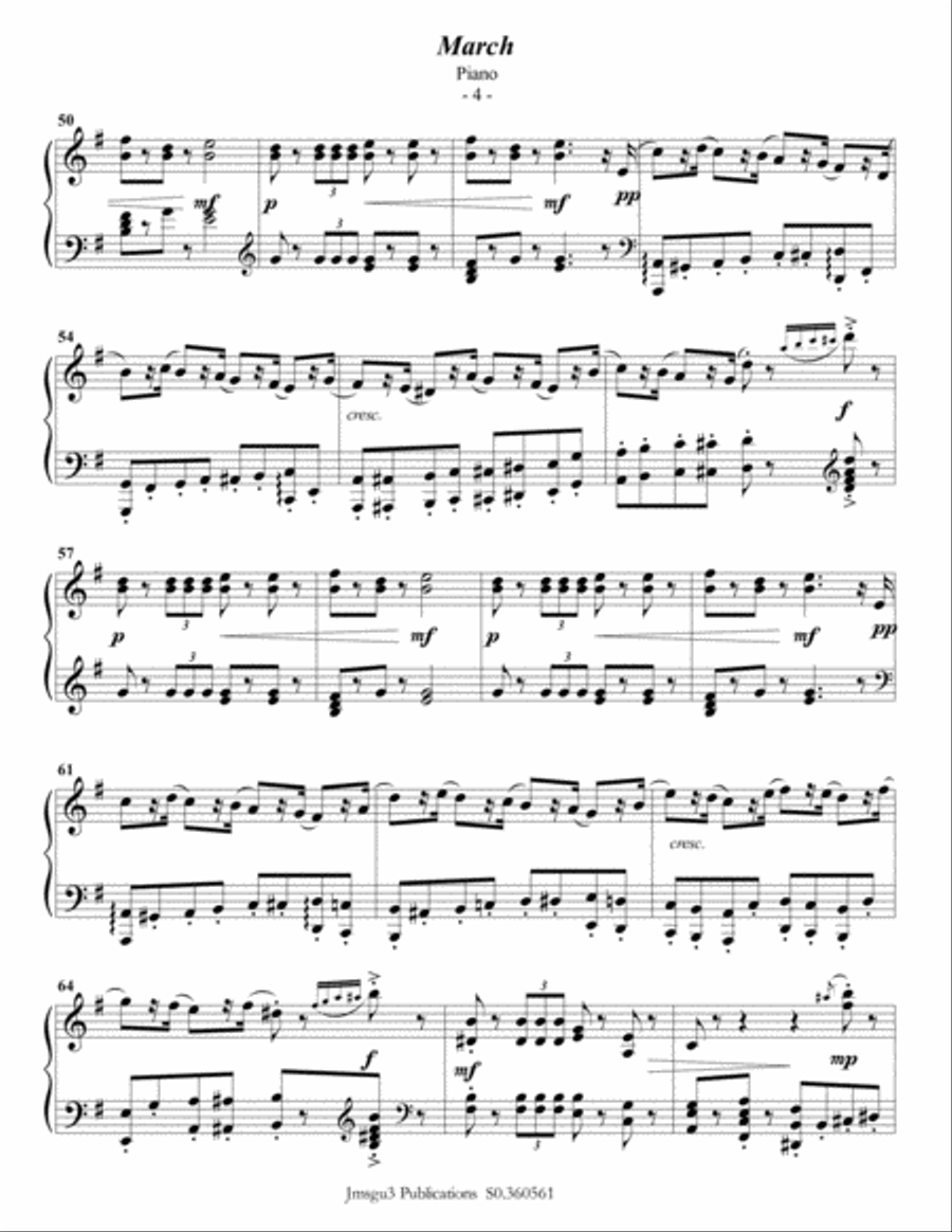 Tchaikovsky: March from Nutcracker Suite for Violin & Piano Violin Solo scores gallery preview page 5