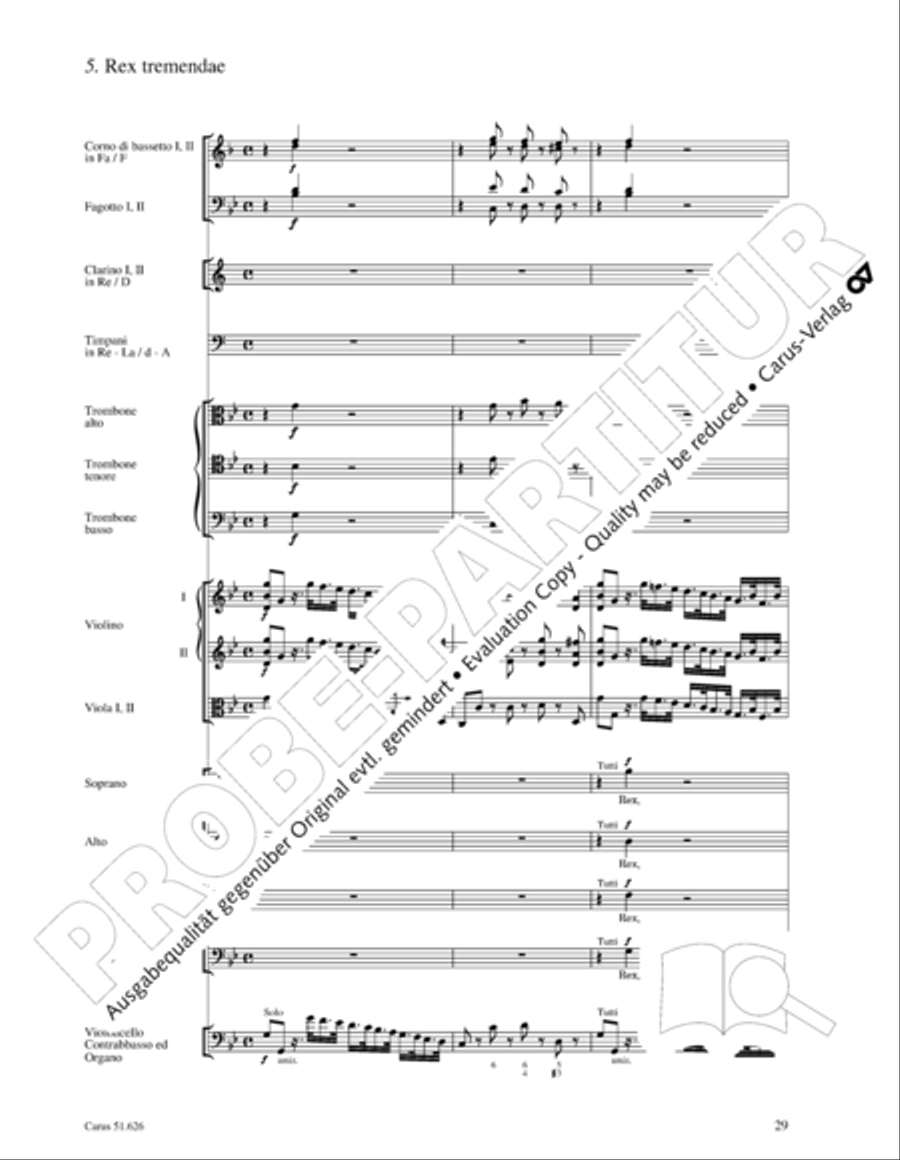 Missa longa in C major (Missa longa in C) 4-Part scores gallery preview page 41