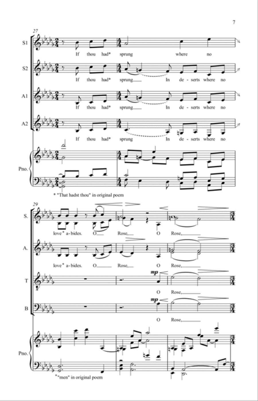 Go, Lovely Rose 4-Part scores gallery preview page 11
