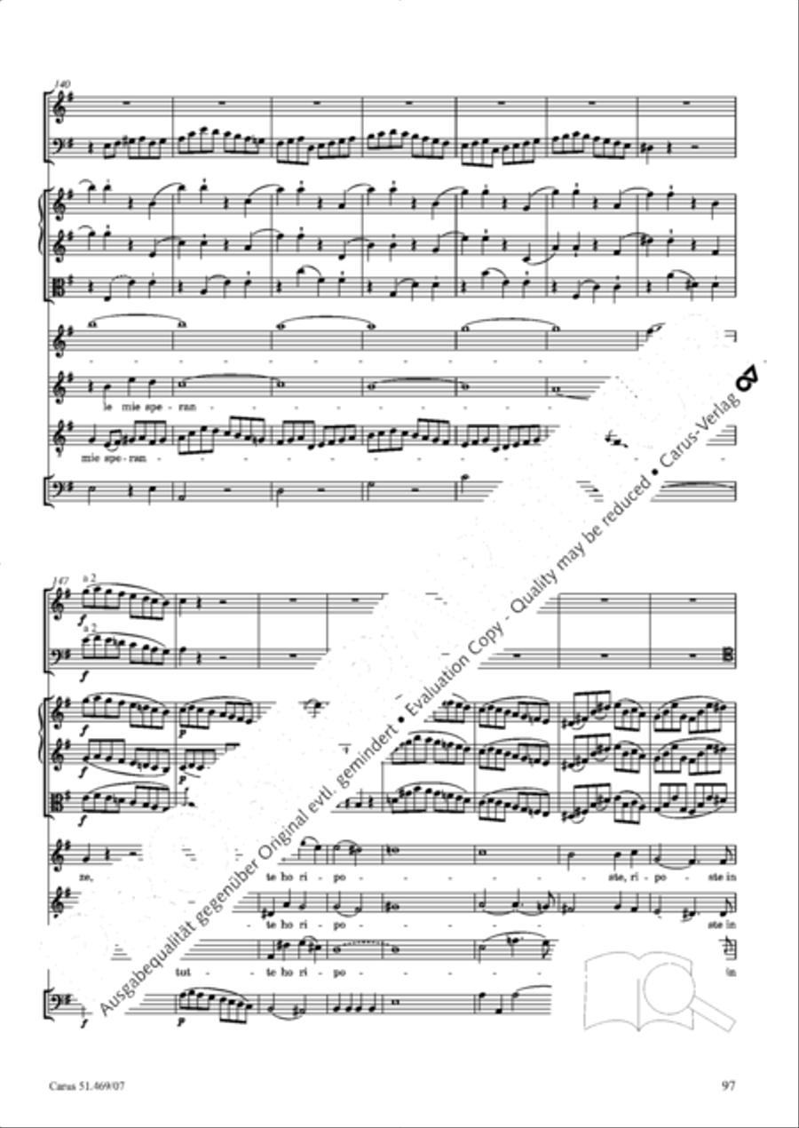 Davide penitente 4-Part scores gallery preview page 110