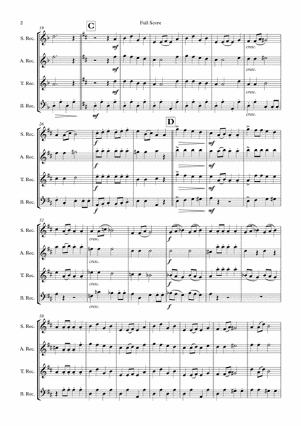 Egyptian March for Recorder Quartet (SATB) image number null