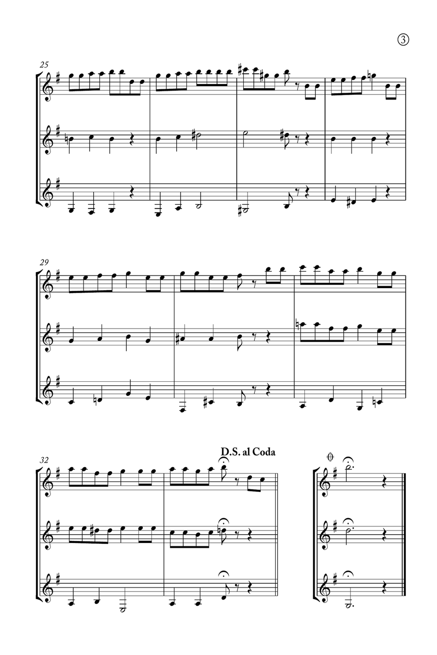 Hymne A L'amour Clarinet Trio scores gallery preview page 3