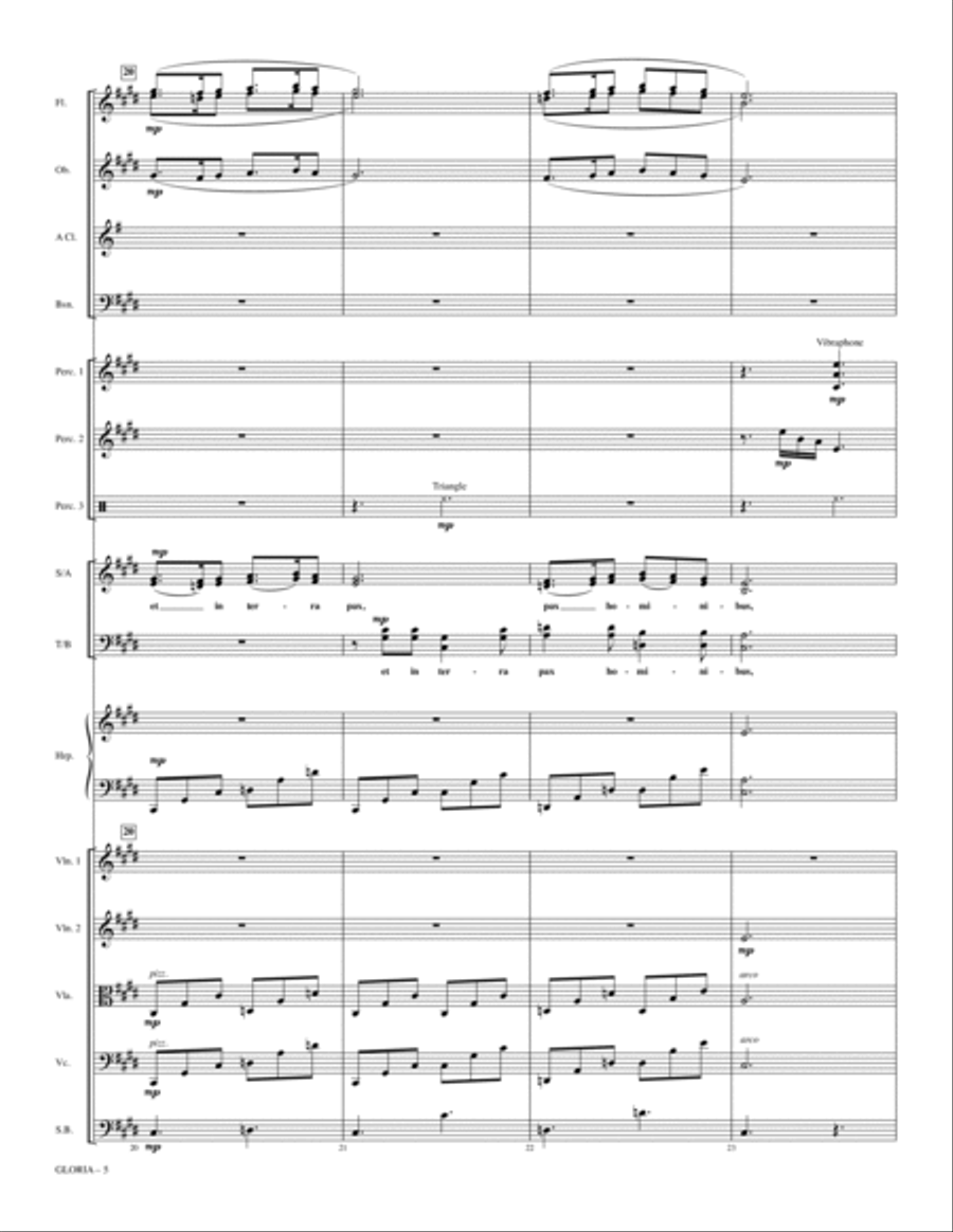 Gloria (from Petite Mass) - Full Score Choir scores gallery preview page 5