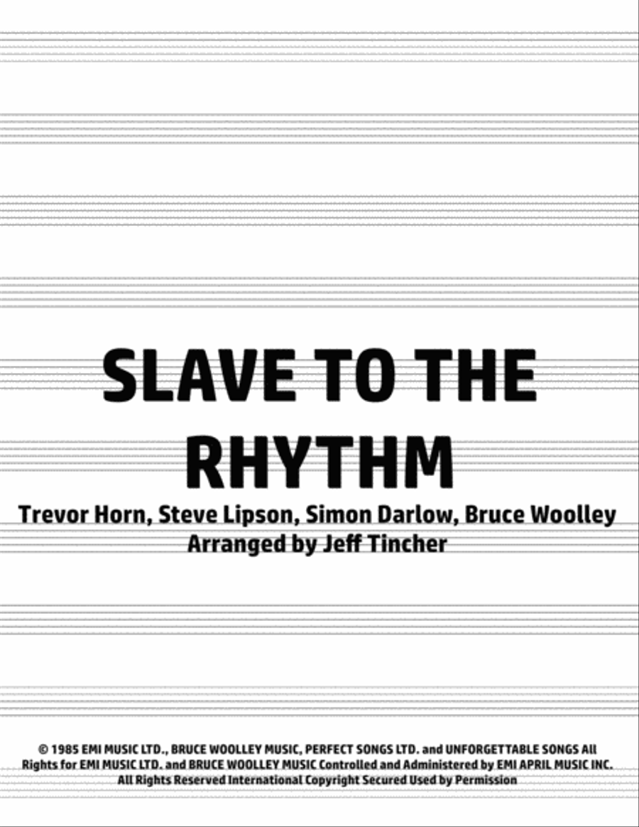 Slave To The Rhythm Voice scores gallery preview page 1
