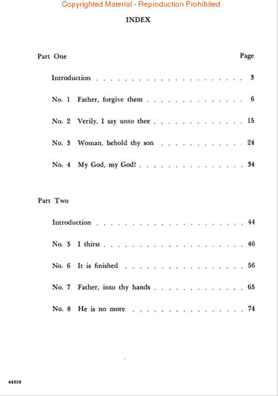 Seven Last Words of Christ 4-Part scores gallery preview page 2