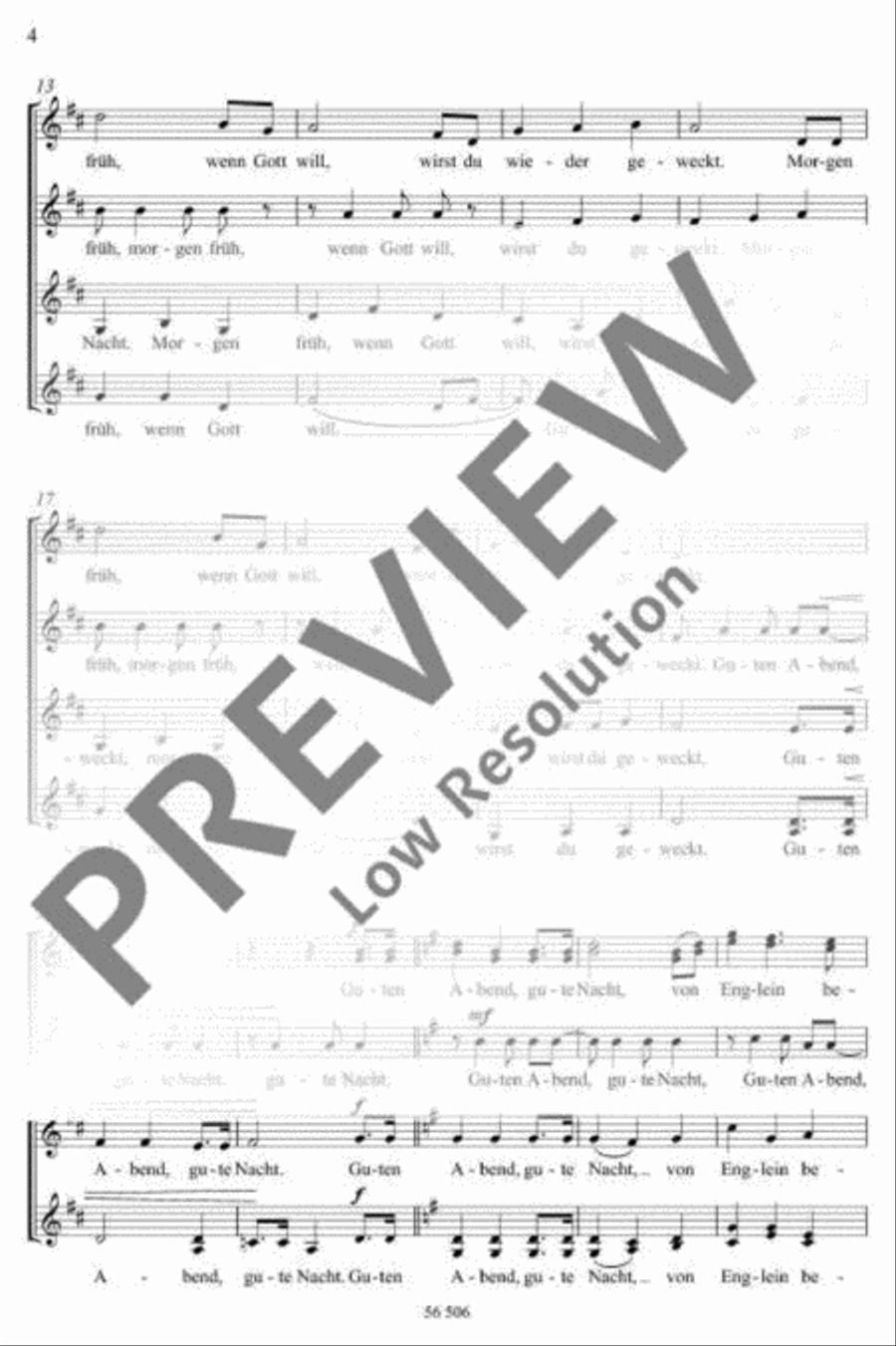 Zwei Abendlieder A Cappella scores gallery preview page 5