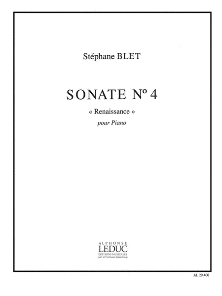 Sonate No.4, Op.40 'renaissance' (piano Solo)