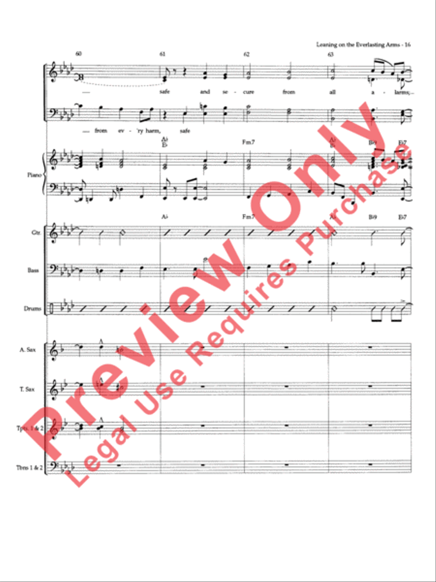 Leaning on the Everlasting Arms Choir scores gallery preview page 49