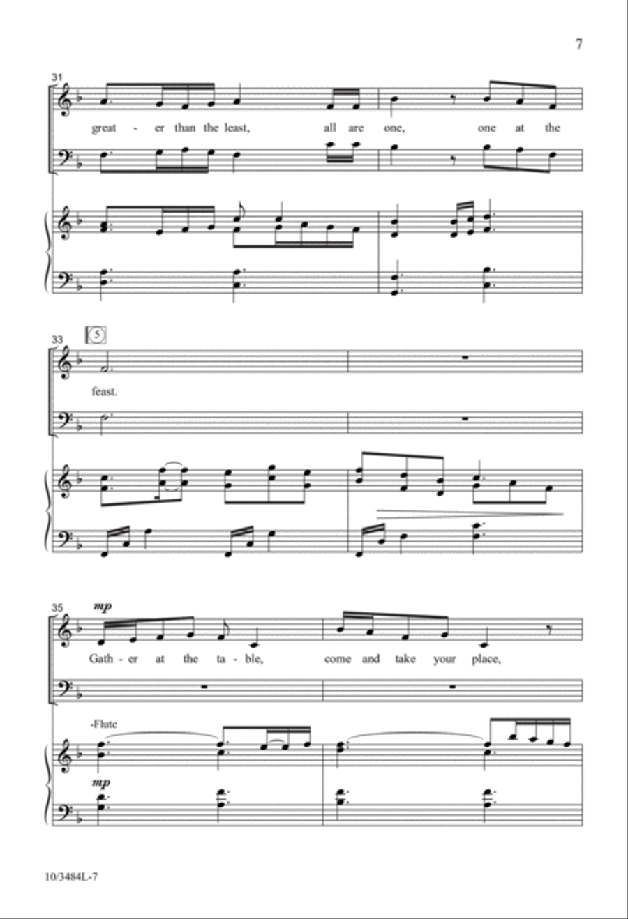 One at the Feast One at the Feast 2-Part scores gallery preview page 7