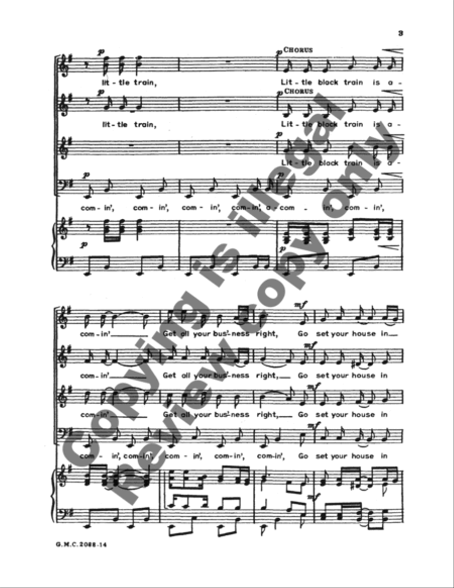 Little Black Train Little Black Train Choir scores gallery preview page 9