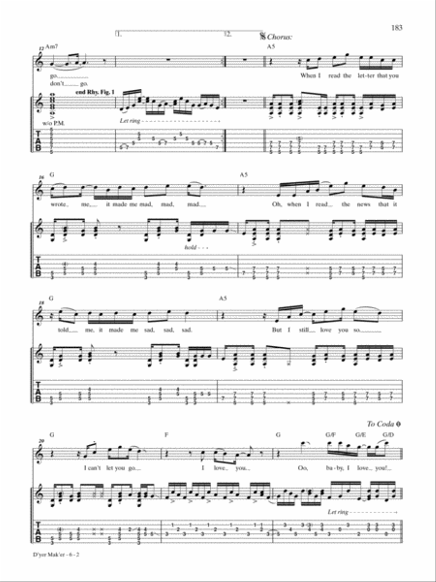 D'yer Mak'er Guitar Tablature scores gallery preview page 2