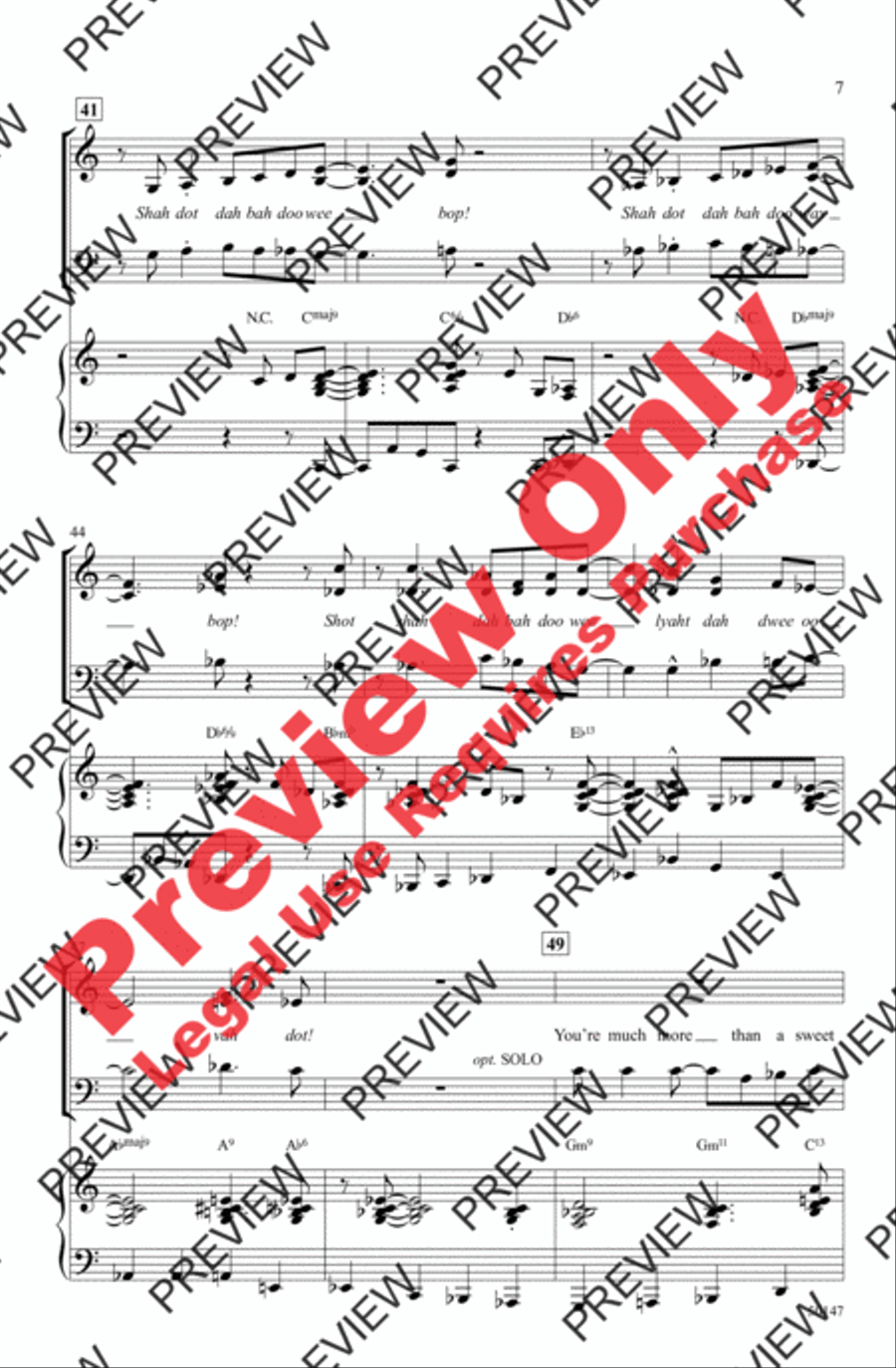 You Stepped Out of a Dream 3-Part scores gallery preview page 7