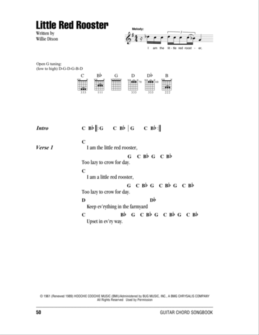 Little Red Rooster Acoustic Guitar scores gallery preview page 1