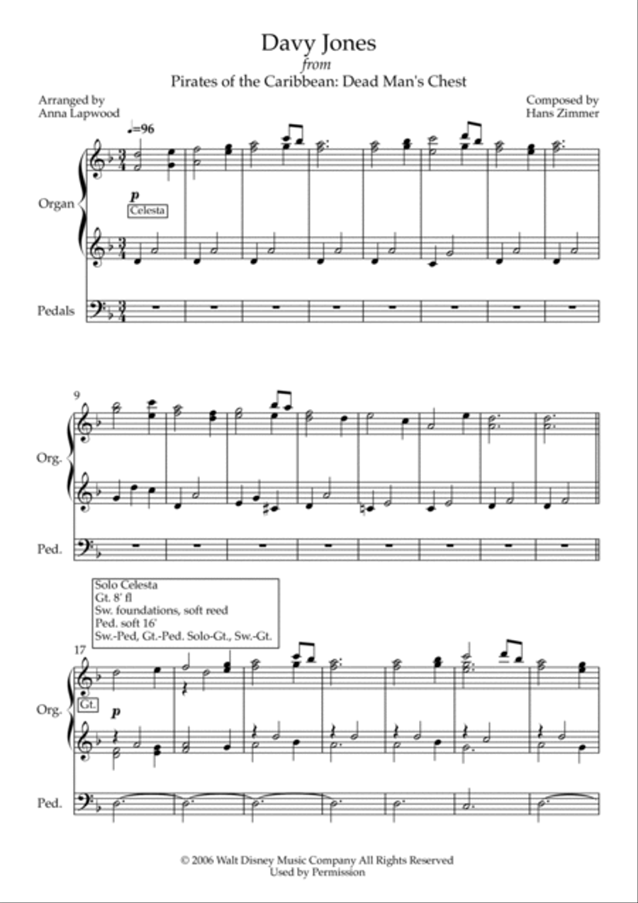 Davy Jones Organ Solo scores gallery preview page 3