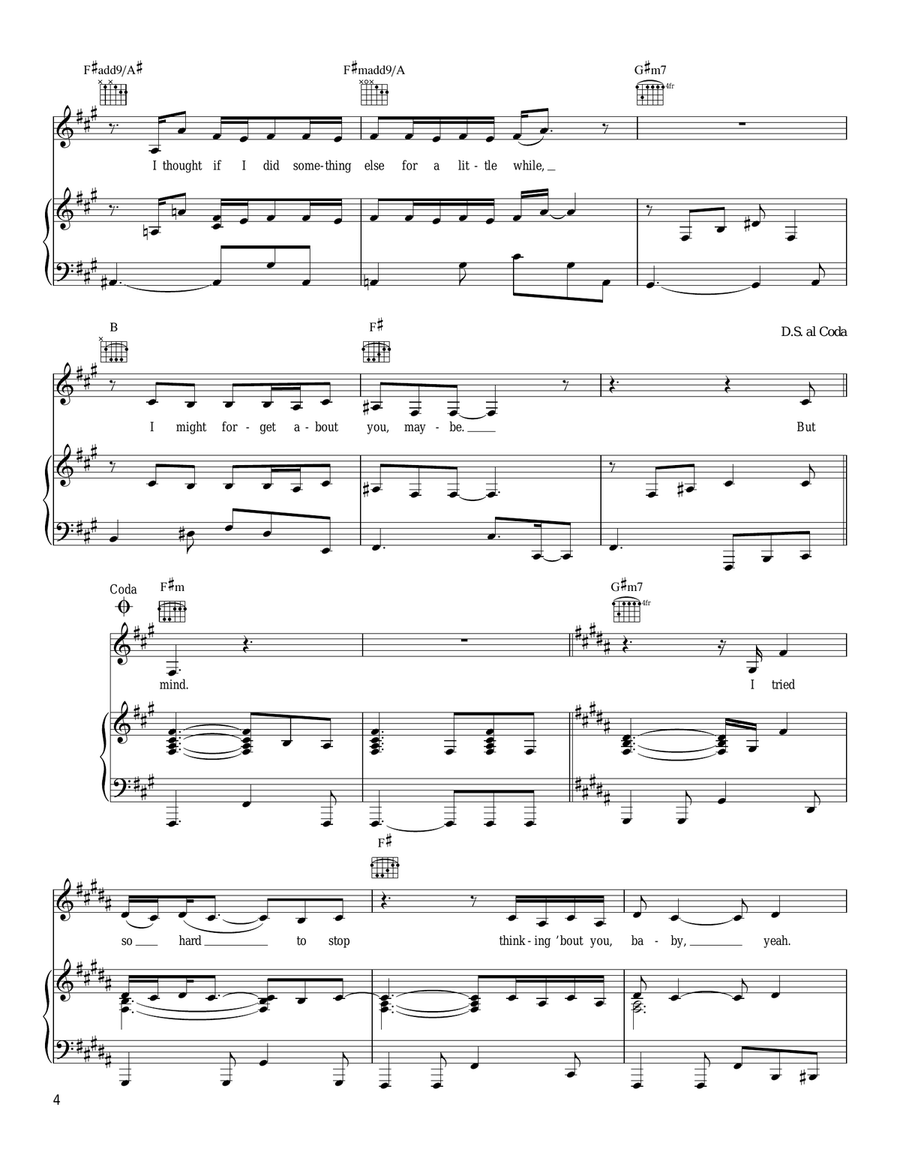 Can't Get You Out Of My Mind Piano, Vocal, Guitar scores gallery preview page 4