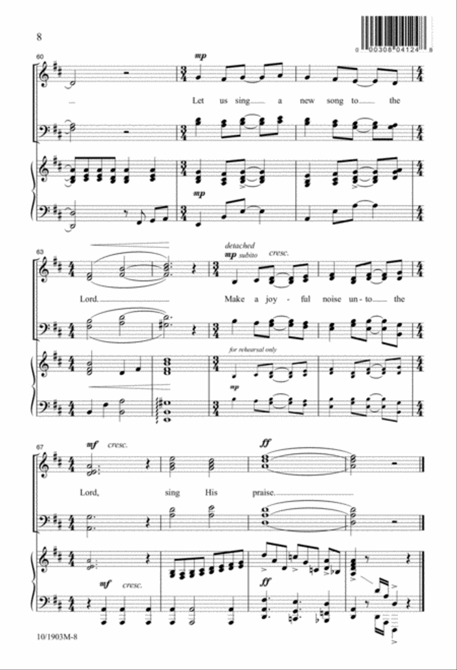 Sing a New Song to the Lord 4-Part scores gallery preview page 8