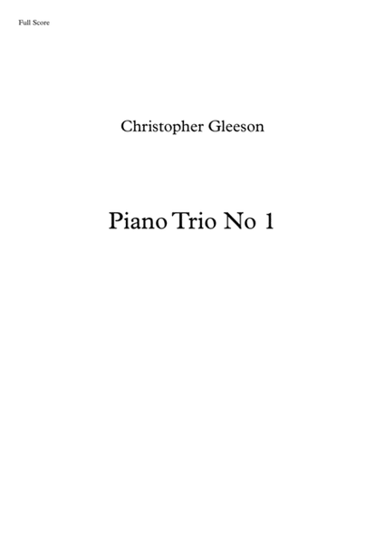 Piano Trio No 1 image number null