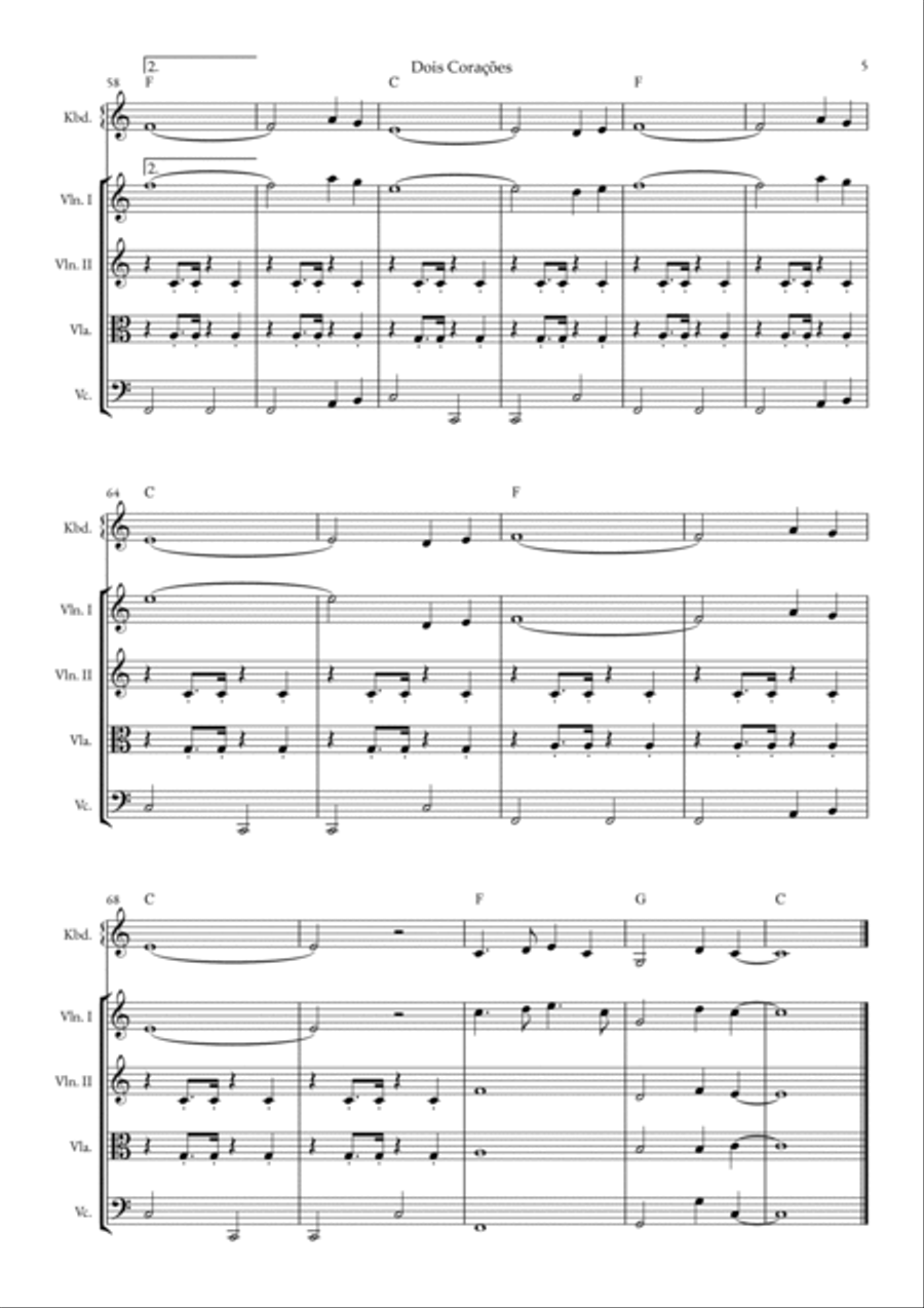 Dois Coracoes Piano, Vocal, Guitar scores gallery preview page 6
