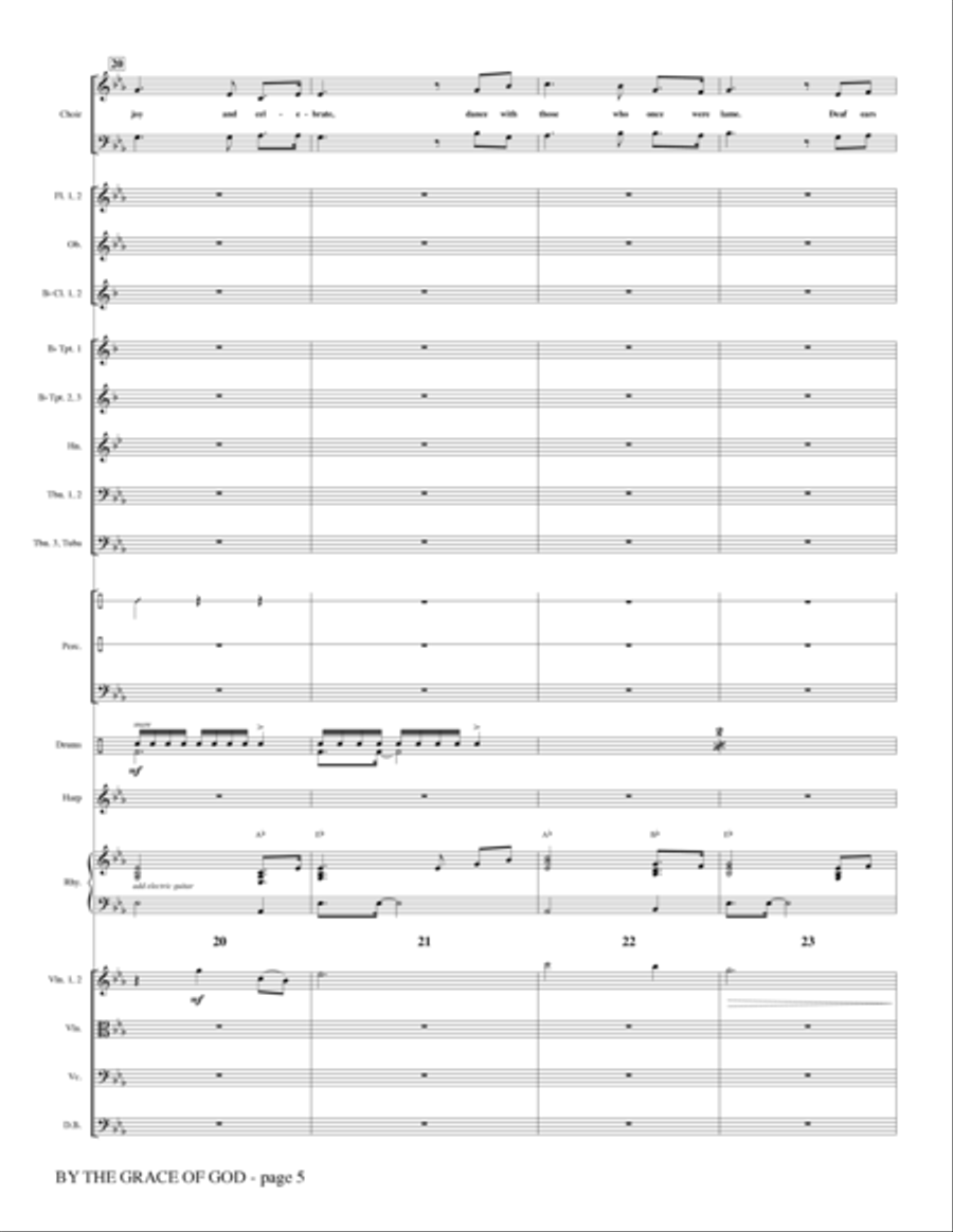 By The Grace Of God - Full Score Choir scores gallery preview page 5