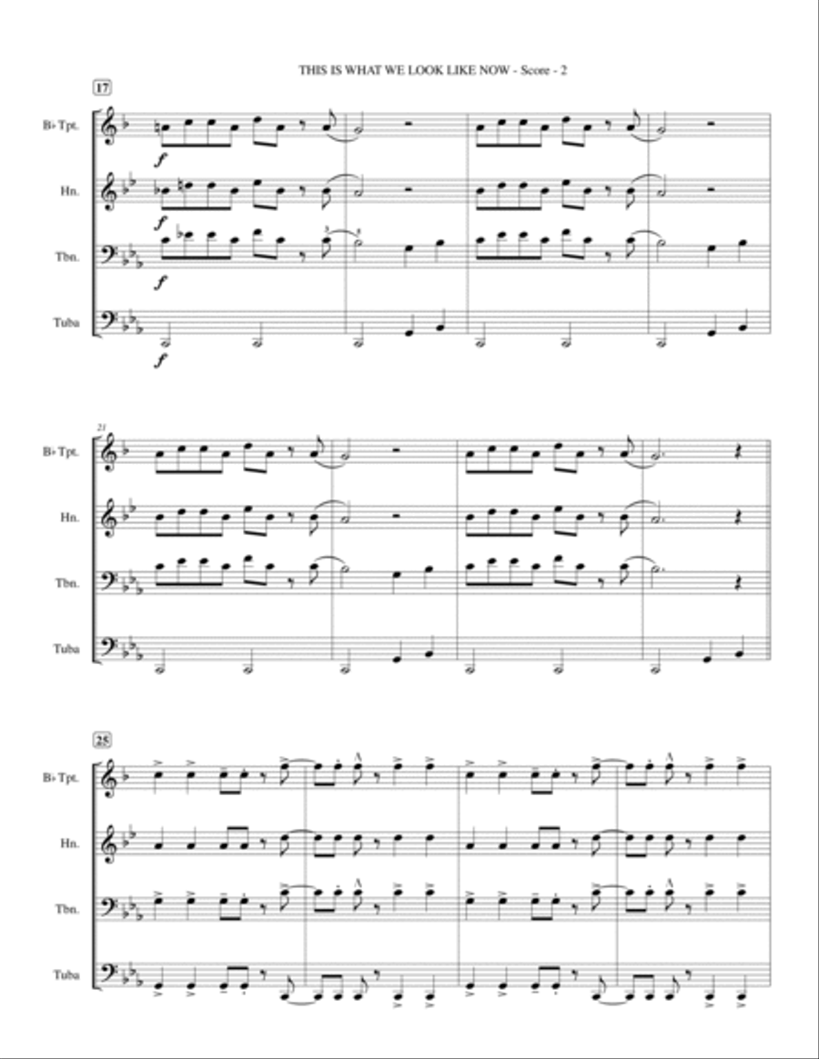 Veterans Reunion This Is What We Look Like Now Brass Quartet Brass Quartet scores gallery preview page 2