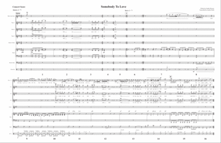 Somebody To Love Choir scores gallery preview page 1
