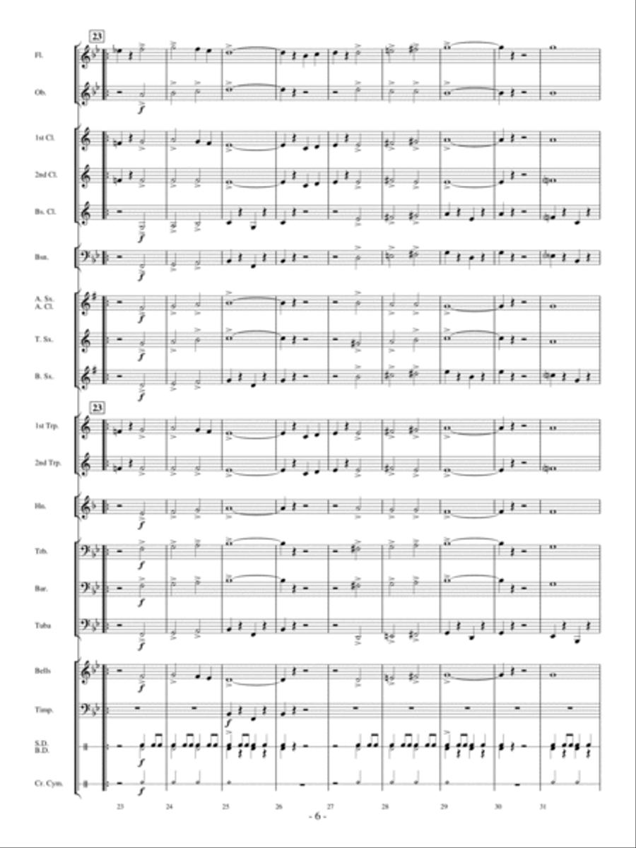 Crosswinds March by James Swearingen Concert Band - Sheet Music page 5