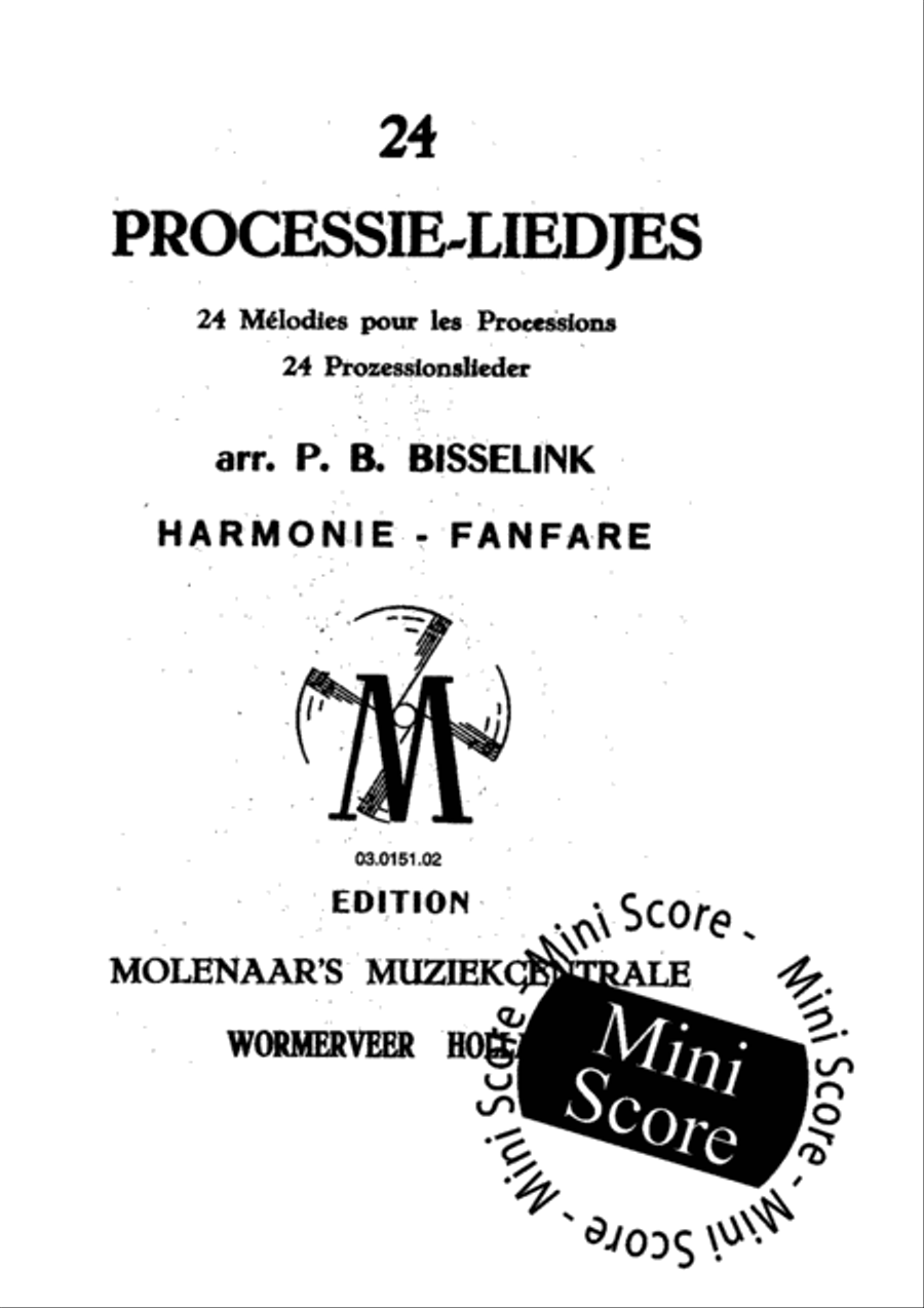 24 Processie Liedjes Concert Band scores gallery preview page 3