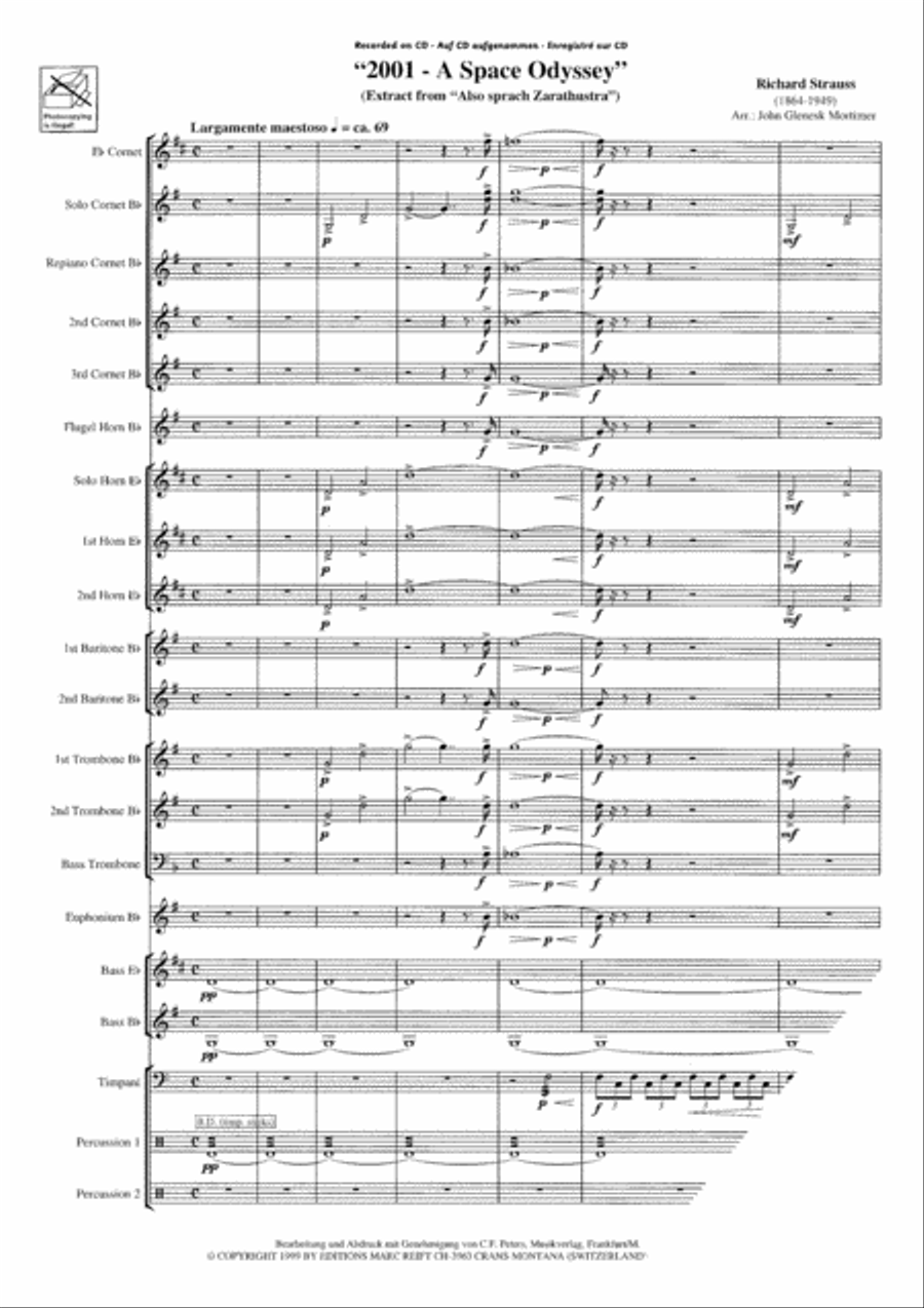 2001 A Space Odyssey Brass Band scores gallery preview page 4