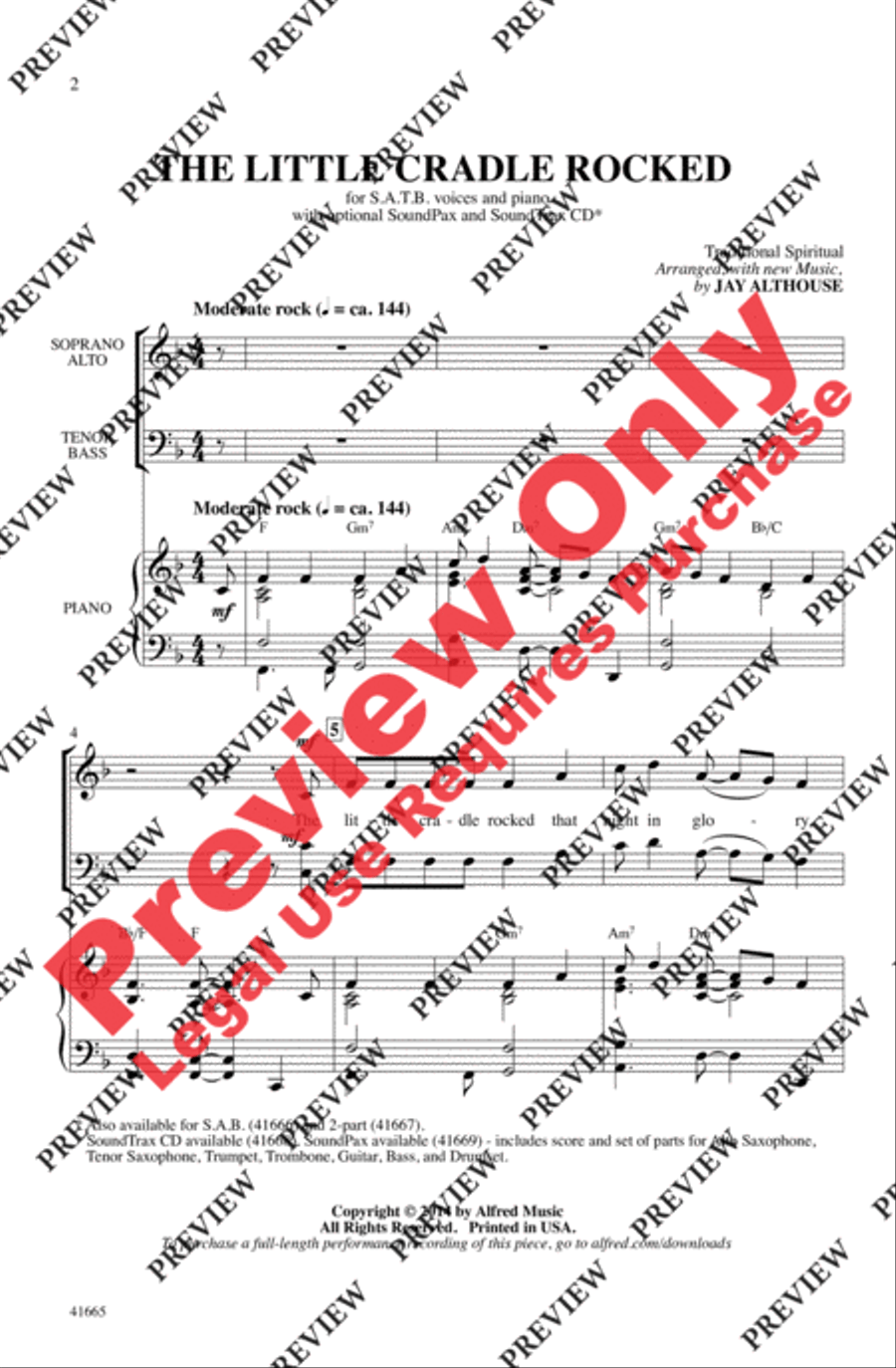 The Little Cradle Rocked - SoundTrax CD (CD only) Choir scores gallery preview page 2