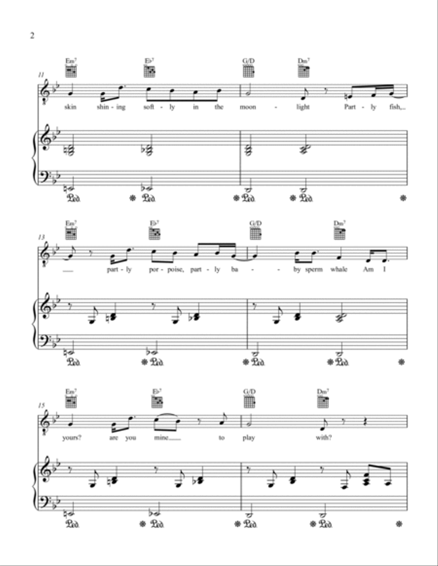 Sea Song Piano, Vocal, Guitar scores gallery preview page 2