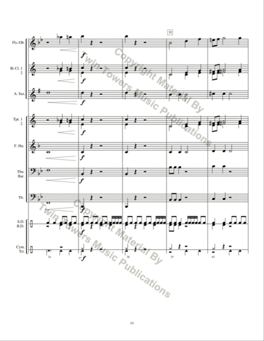 Orion Overture Orion Overture Concert Band scores gallery preview page 11