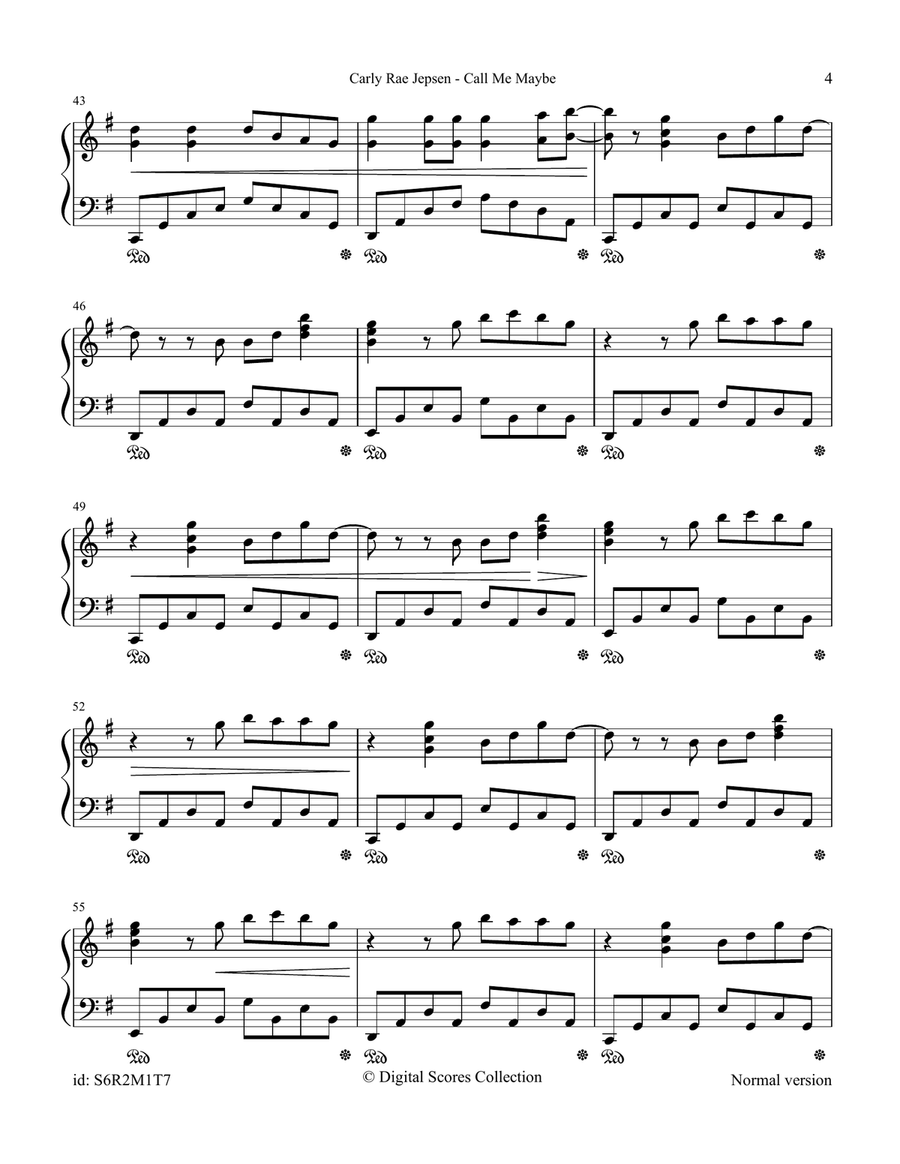 Call Me Maybe Call Me Maybe Piano Solo scores gallery preview page 4