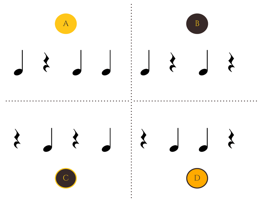 Rhythm Flash Cards For Music Lessons Flash Cards & Games scores gallery preview page 4