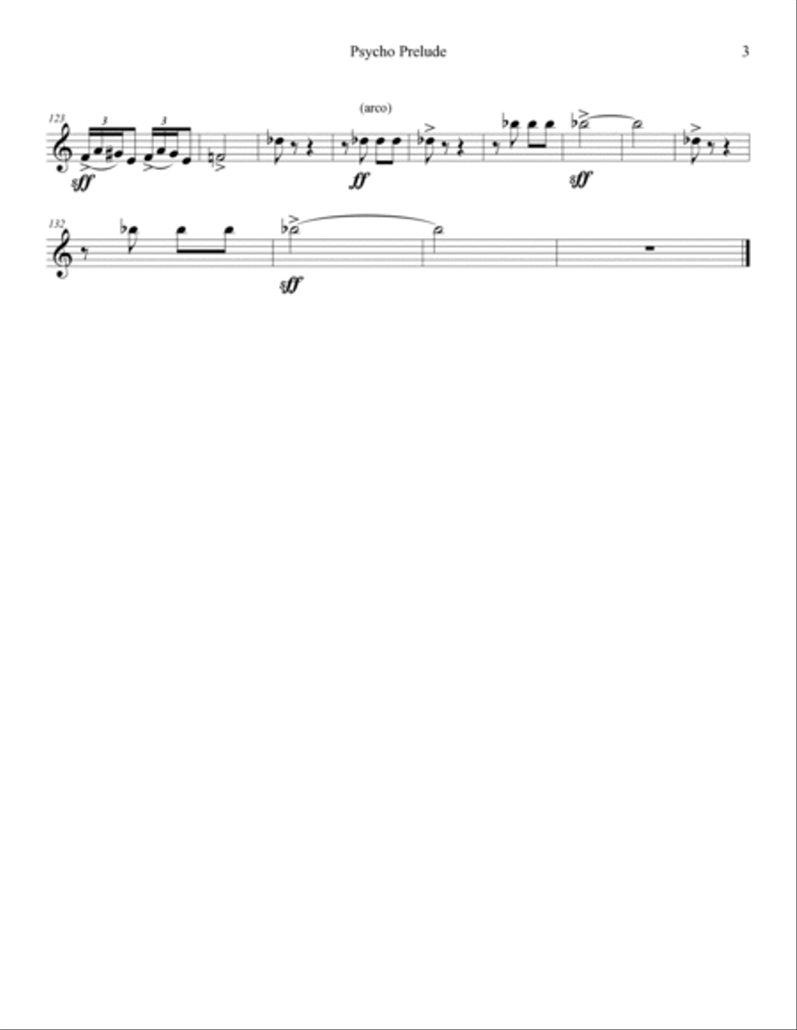 Psycho (prelude) String Quartet scores gallery preview page 4