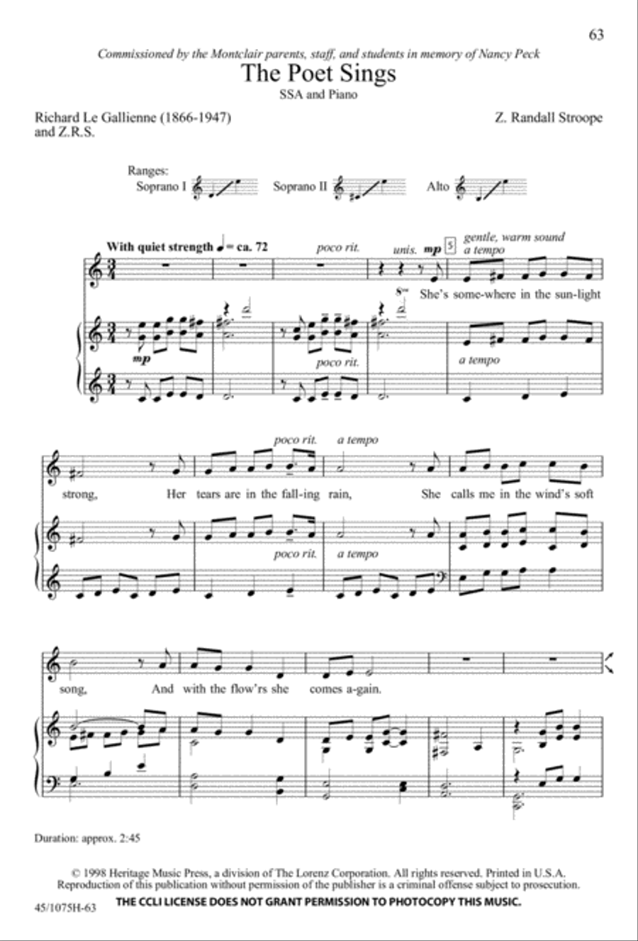 In Concert! for SSA SSA scores gallery preview page 65